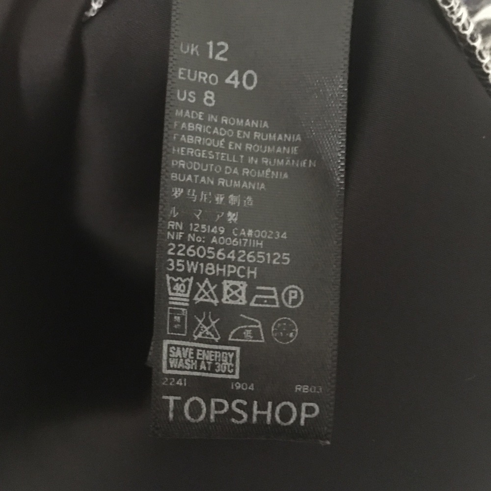 Topshop V-Neck Floral Dress Size 8 - Picture 7 of 7